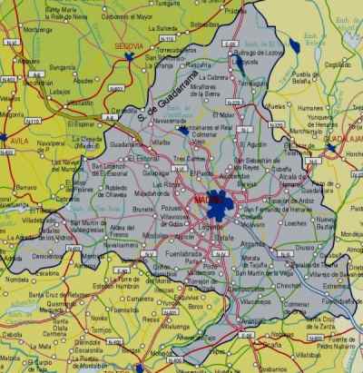mapa comunidad madrid